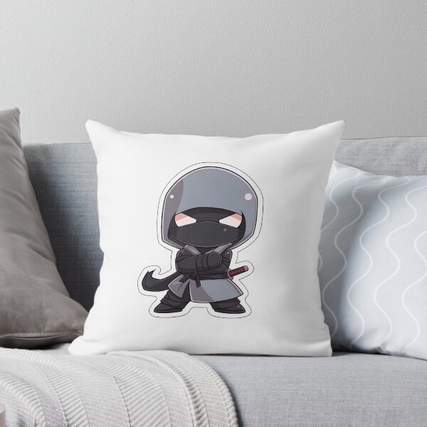 Item preview, Kawaii Sleek Shadow Ninja: Black & Grey Warrior designed and sold by Tincanninja.