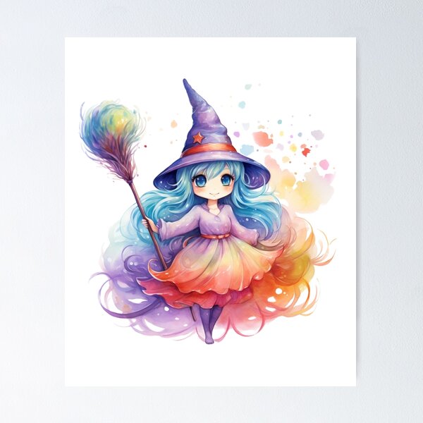 Item preview, Cute Rainbow Witch Halloween Sublimation designed and sold by MyDearWorld.