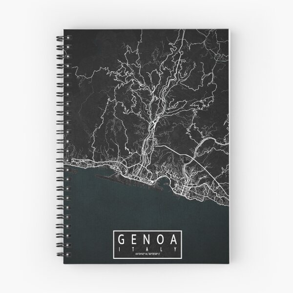 Item preview, Genoa City Map of Liguria, Italy - Dark designed and sold by deMAP.