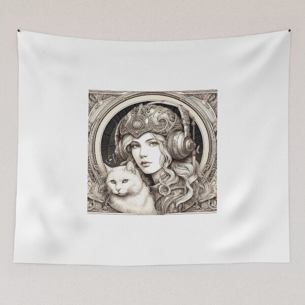 Item preview, Girl and white cat n.14 designed and sold by Carnisch.