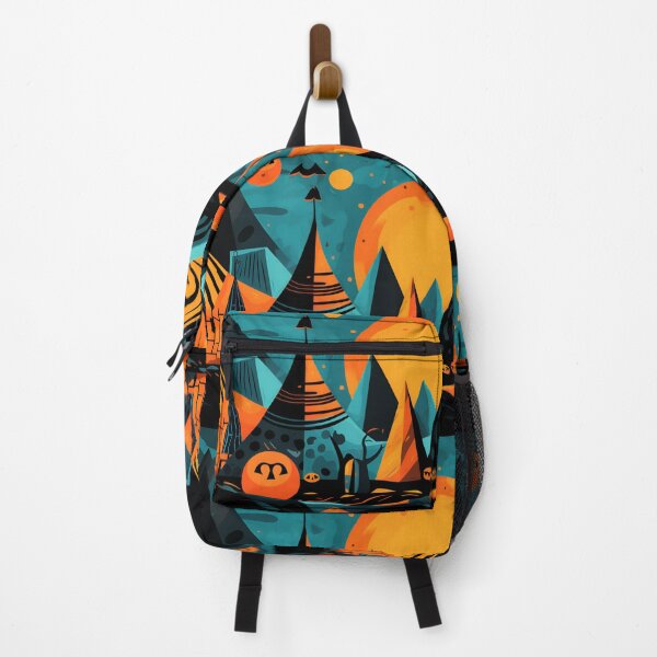 Item preview, Dynamic Halloween Delight- Giza Pyramids Awash in Modern Abstract Colors designed and sold by OlfactoART Studio.