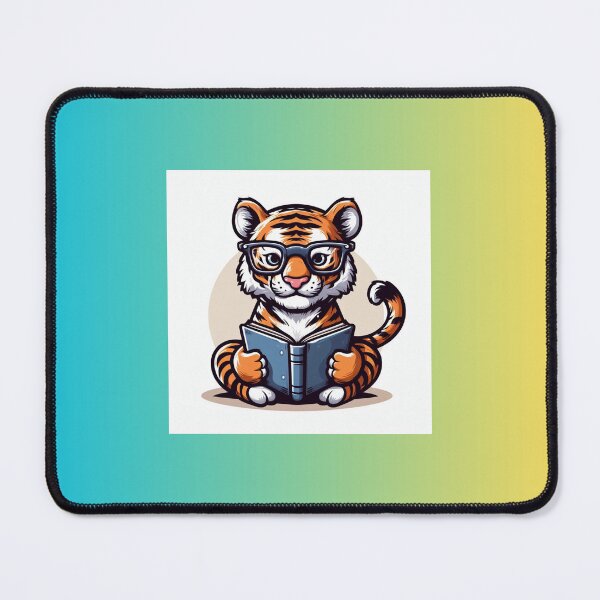 Item preview, A Tiger Reading mouse pad. designed and sold by MICKSPIKS.