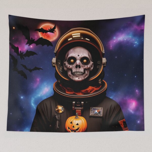 Item preview, Halloween in space dead cosmonaut designed and sold by JaroDesign2023.