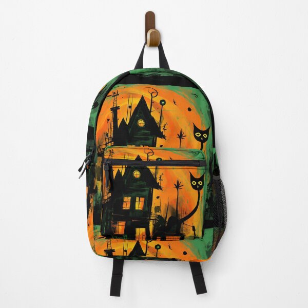 Item preview, Abstract Haunting- Unveiling Mysterious Halloween Houses and Pumpkins designed and sold by OlfactoART Studio.