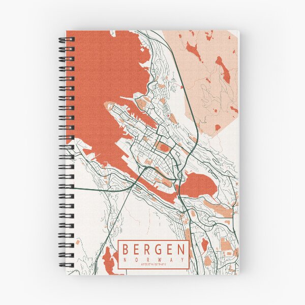 Item preview, Bergen City Map of Vestland, Norway - Bohemian designed and sold by deMAP.