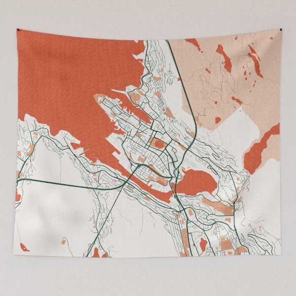 Item preview, Bergen City Map of Vestland, Norway - Bohemian designed and sold by deMAP.