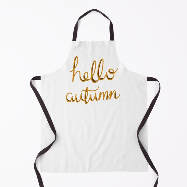 Item preview, Hello Autumn, Pretty Script Calligraphy Handwritten Orange Design on a White backdrop, made by EndlessEmporium designed and sold by EndlessEmporium.