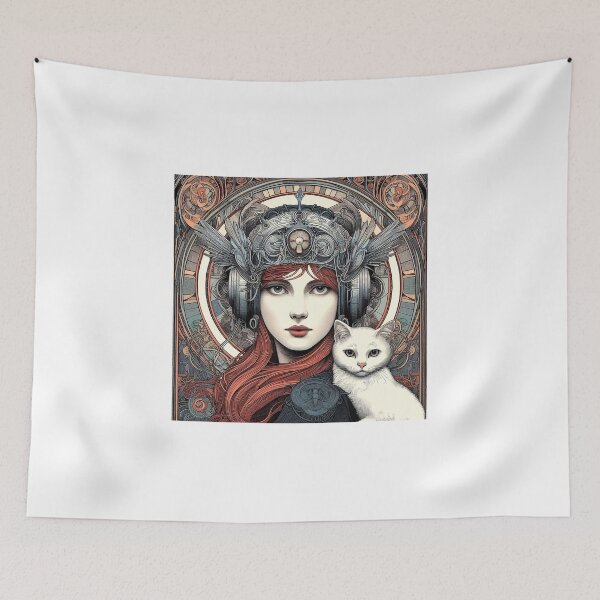 Item preview, Girl and white cat n.15 designed and sold by Carnisch.