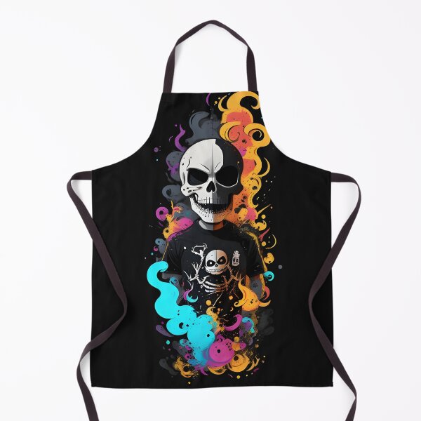Item preview, skull with colored flames designed and sold by Catrina luna.