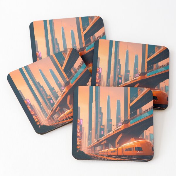 Item preview, Orange sunset train designed and sold by etjcavas.