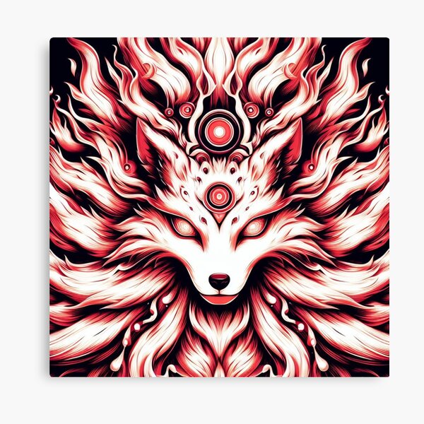 naruto kurama by saken on canvas, poster, wallpaper and more