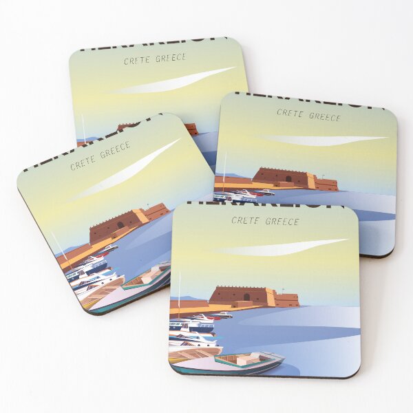 Item preview, Heraklion Create greece vintage travel art travel poster designed and sold by Arctic frame studio.