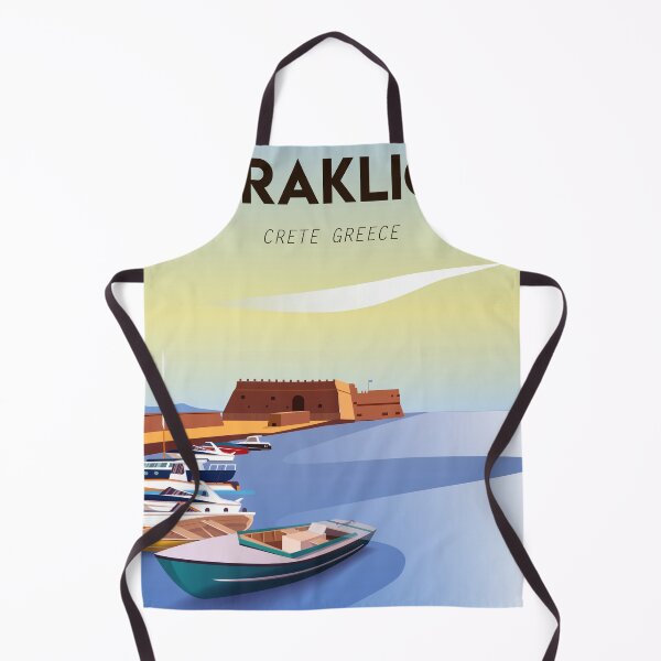 Item preview, Heraklion Create greece vintage travel art travel poster designed and sold by Arctic frame studio.
