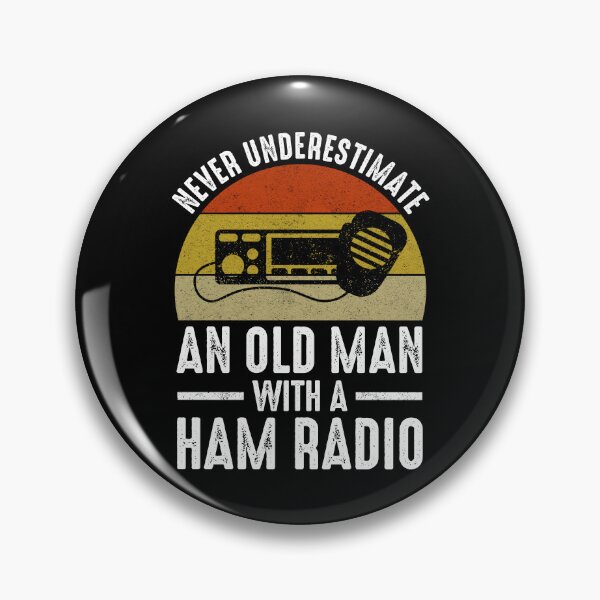 Item preview, Never Underestimate An Old Man With A Ham Radio designed and sold by Cat Lady Designs.