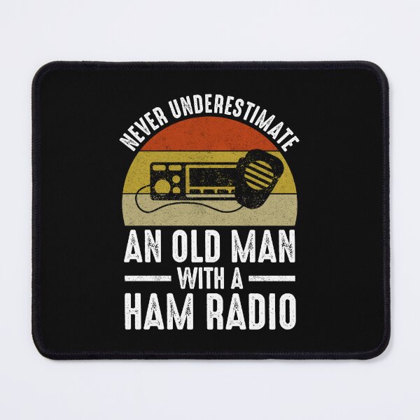 Item preview, Never Underestimate An Old Man With A Ham Radio designed and sold by Cat Lady Designs.