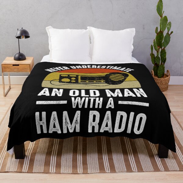 Item preview, Never Underestimate An Old Man With A Ham Radio designed and sold by Cat Lady Designs.