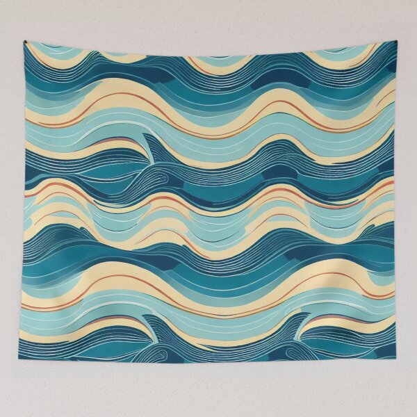 Item preview, Pastel waves designed and sold by blackwhiteblue.