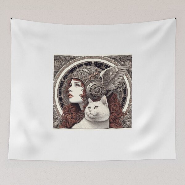 Item preview, Girl and white cat n.17 designed and sold by Carnisch.
