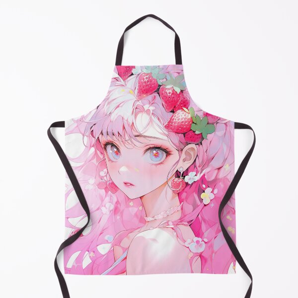 Item preview, Adorable Strawberry Flower Crown Anime Girl designed and sold by bubblegoth.