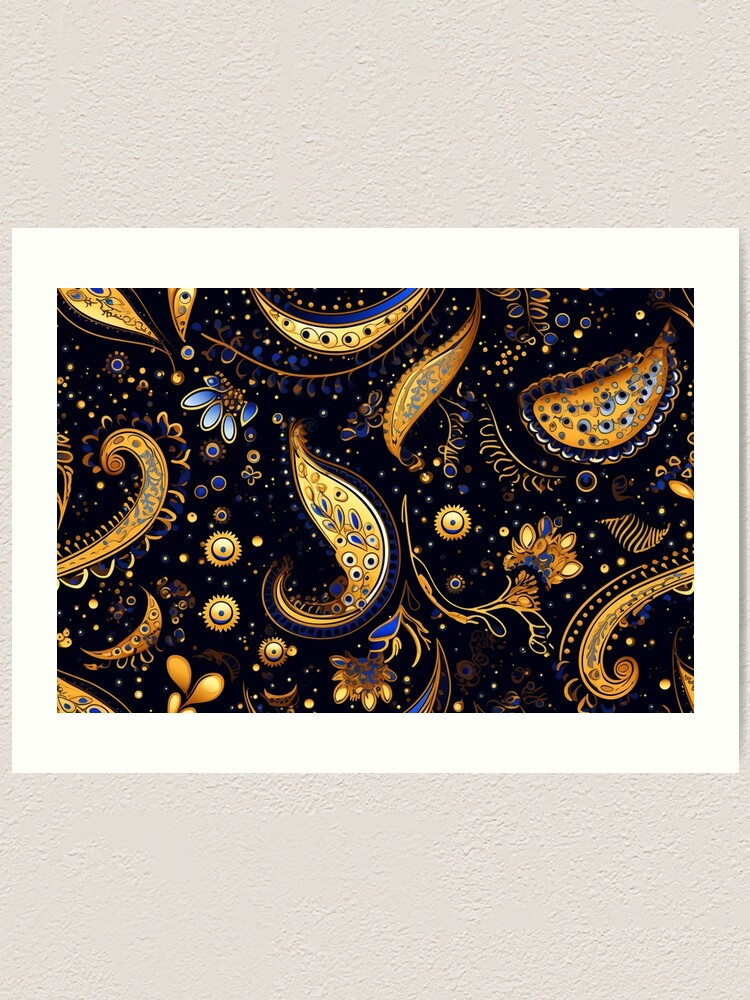 Thumbnail 1 of 3, Art Print, Paisley Pattern designed and sold by SideSignal.