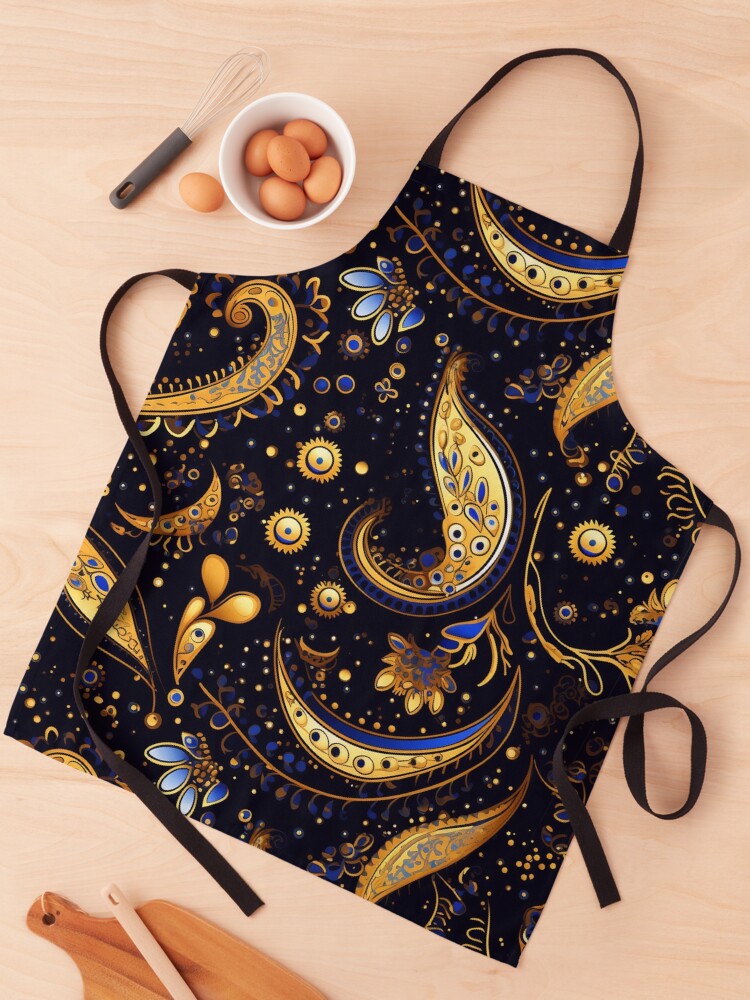 Thumbnail 1 of 6, Apron, Paisley Pattern designed and sold by SideSignal.
