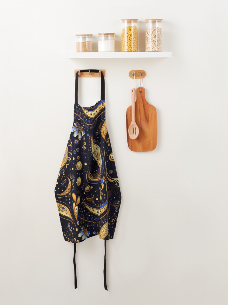 Thumbnail 4 of 6, Apron, Paisley Pattern designed and sold by SideSignal.