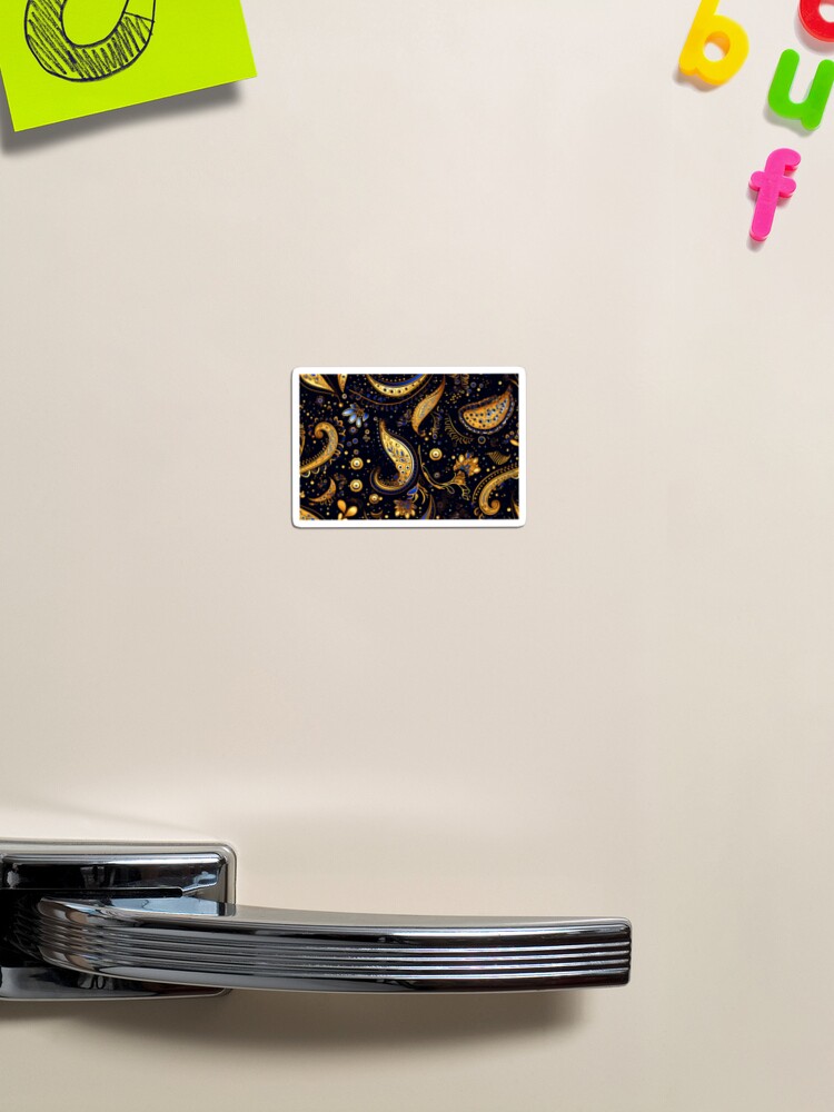 Thumbnail 1 of 3, Magnet, Paisley Pattern designed and sold by SideSignal.