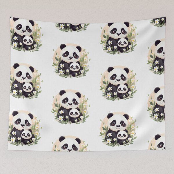 Item preview, Cute Panda Family designed and sold by CatSomeART.