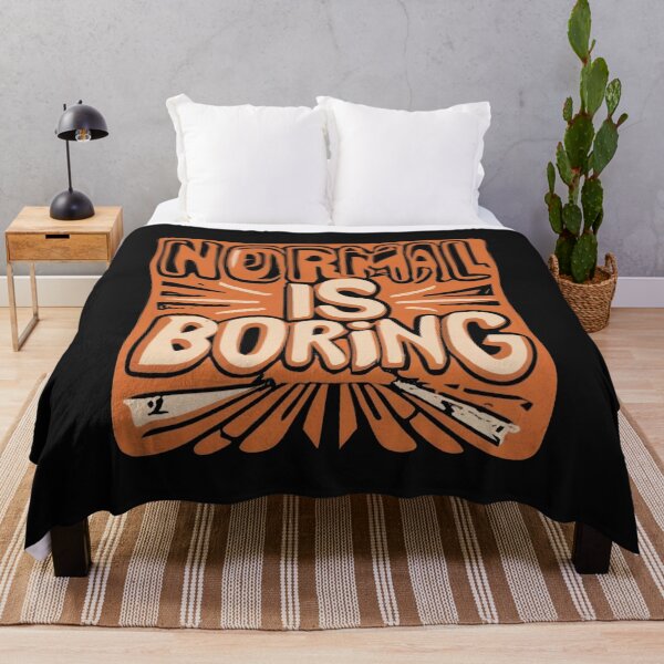 Item preview, Normal is boring, retro style designed and sold by LuckyFamily.