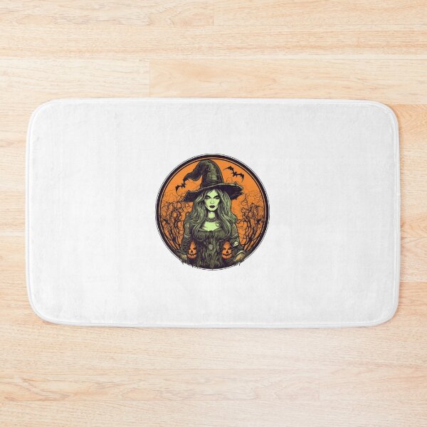 Item preview, A witch with a hat and pumpkins mockup designed and sold by 3dleonardo.