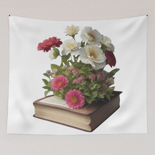 Item preview, Flowers growing from big book designed and sold by AleksKos.