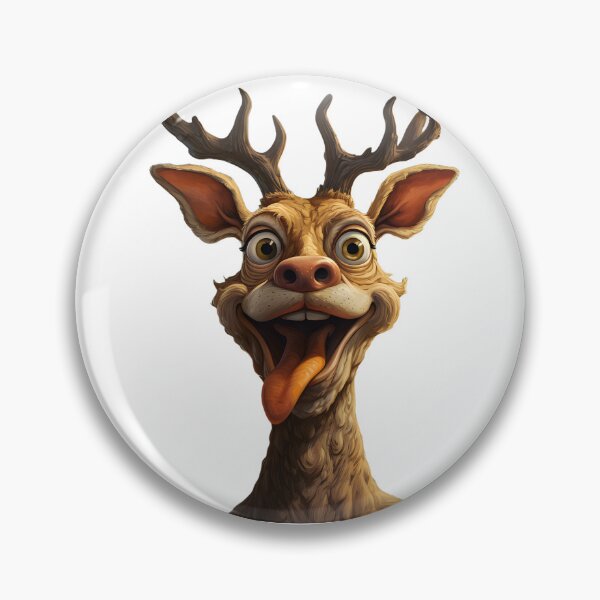 Item preview, funny deer designed and sold by CatSomeART.