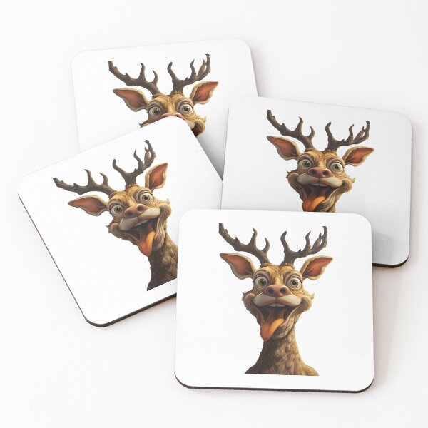 Item preview, funny deer designed and sold by CatSomeART.