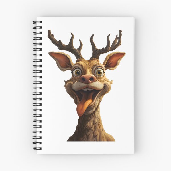 Item preview, funny deer designed and sold by CatSomeART.