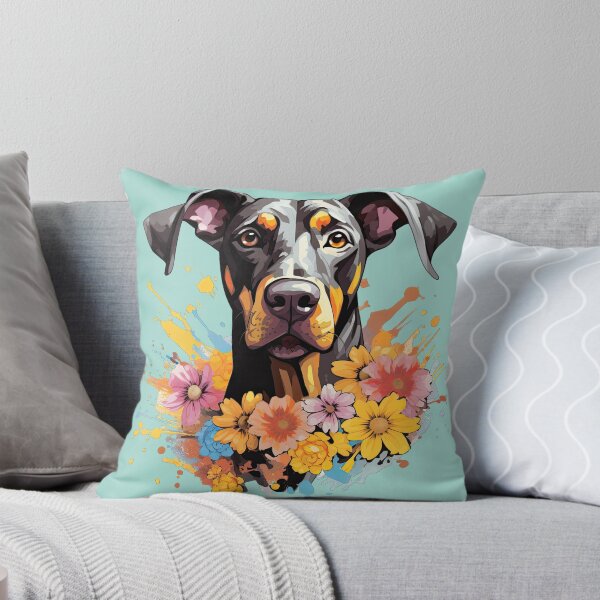 Item preview, Dobermann Watercolour Splash designed and sold by ZombieLH.