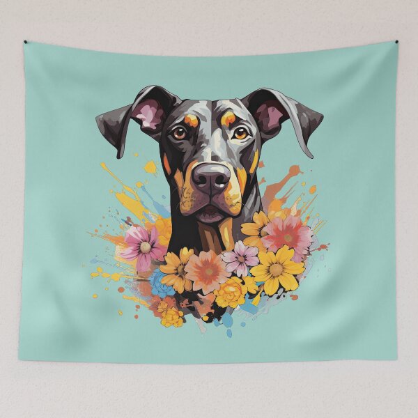 Item preview, Dobermann Watercolour Splash designed and sold by ZombieLH.