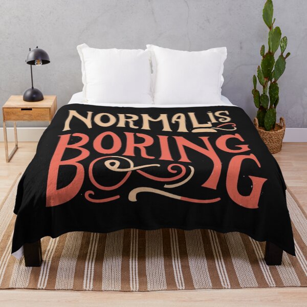 Item preview, Normal is boring, retro style designed and sold by LuckyFamily.