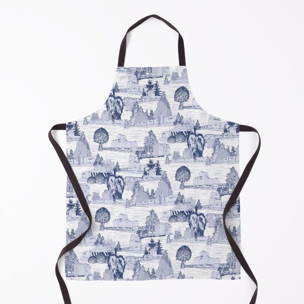 Item preview, Toile Pattern Nostalgia - Bygone Grain Elevators designed and sold by Eejee-SK.