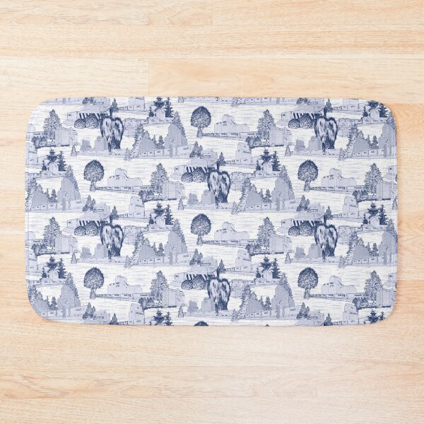Item preview, Toile Pattern Nostalgia - Bygone Grain Elevators designed and sold by Eejee-SK.