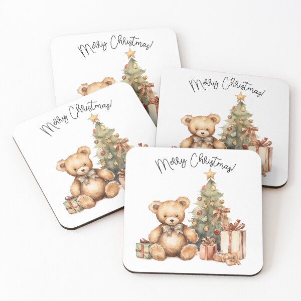 Item preview, Cute Toys under the Christmas tree vintage watercolor illustration designed and sold by adriana-holmes.