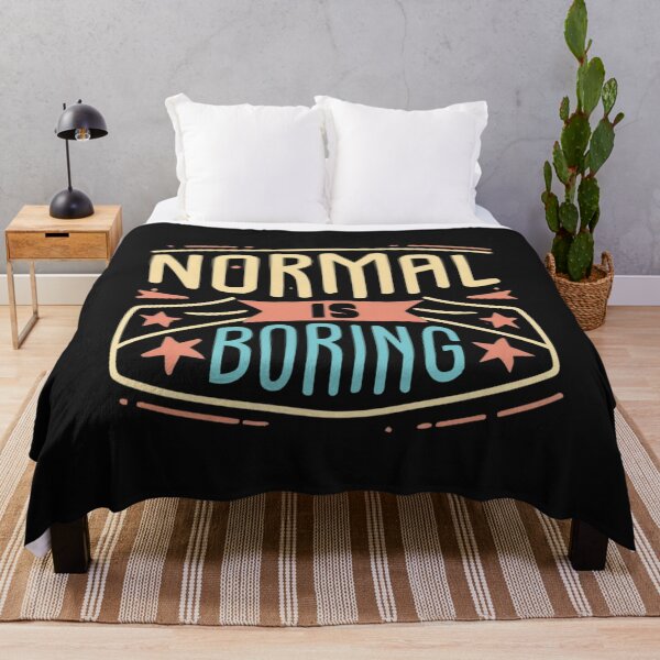 Item preview, Normal is boring, retro style designed and sold by LuckyFamily.