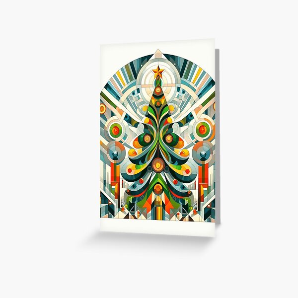 Artikel-Vorschau von Nordischer Kubismus, moderner Kunst-Weihnachtsbaum, designt und verkauft von Pommallina.