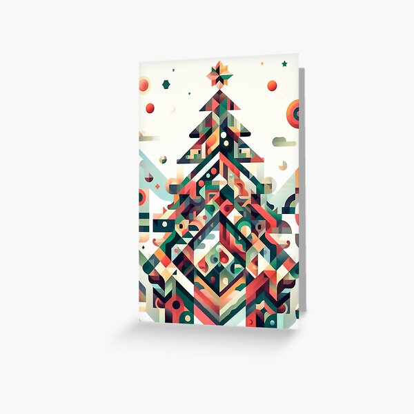 Artikel-Vorschau von Nordischer Kubismus, moderner Kunst-Weihnachtsbaum, designt und verkauft von Pommallina.