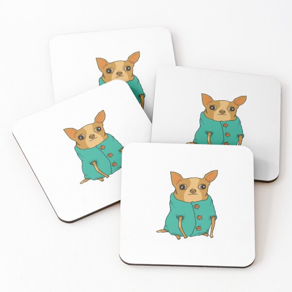 Item preview, Little Chihuahua is cold in the winter in new green coat designed and sold by Szofink.