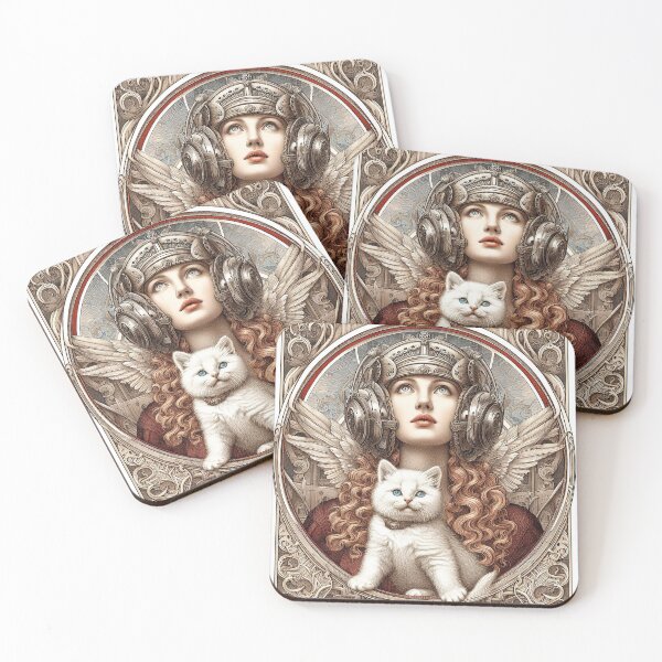 Item preview, Girl and white cat n.18 designed and sold by Carnisch.
