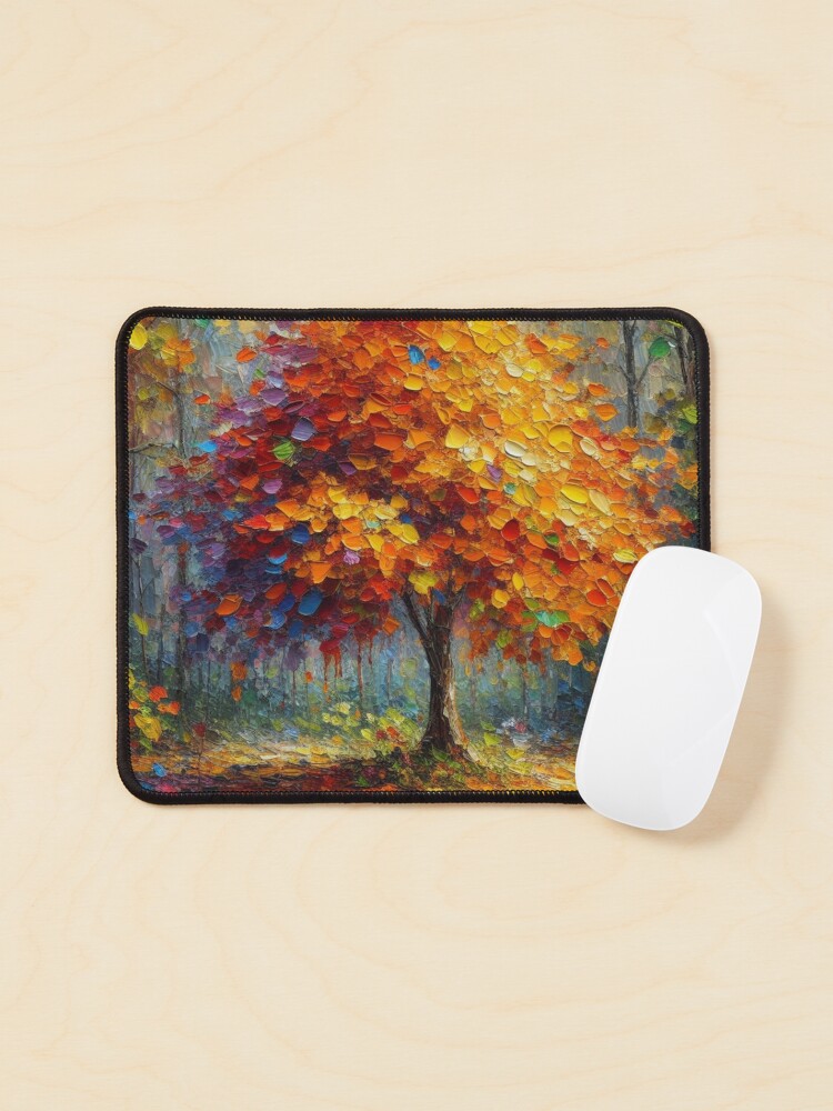 Thumbnail 1 of 5, Mouse Pad, Fall Tree designed and sold by roxanegabriel.