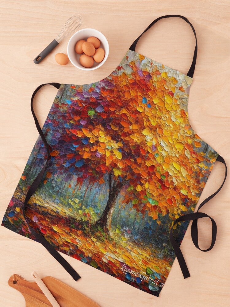 Thumbnail 1 of 6, Apron, Fall Tree designed and sold by roxanegabriel.