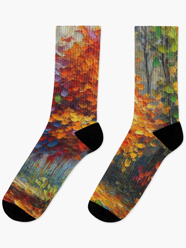 Thumbnail 1 of 5, Socks, Fall Tree designed and sold by roxanegabriel.