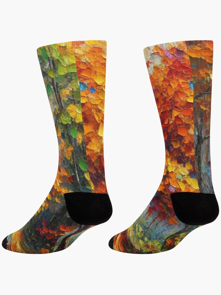 Thumbnail 4 of 5, Socks, Fall Tree designed and sold by roxanegabriel.