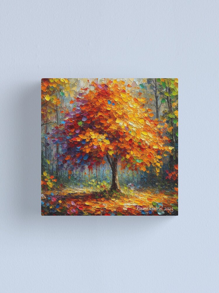 Thumbnail 1 of 3, Canvas Print, Fall Tree designed and sold by roxanegabriel.